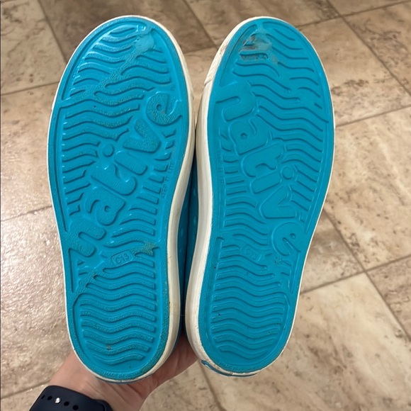 Like New Native Blue and White Slip-On Water Shoes - Picture 6 of 7